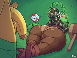 ass bottom_heavy bush female grass hammer huge_ass imminent_sex kissing koopa_troopa male mario mario_(series) nintendo nsfwoaf panties panties_under_pantyhose pantyhose paper_mario penis piranha_plant shy_gal spy_guy tagme underwear undressing