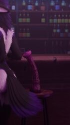 9:16 absurd_res alcohol_bottle anal anthro avian bar bar_counter bar_stool counter dildo exhibitionism feather_markings feathers furniture hi_res lube_drip lube_on_dildo male markings natani_versi nocturnalfuzz public public_nudity sex_toy solo stool