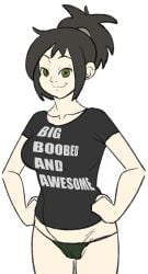 1girls avatar_the_last_airbender big_breasts black-haired_female black_hair breasts cameltoe female female_focus female_only green_eyes hands_on_hips jin_(avatar) navel navel_visible_through_clothes panties ponytail pussy pussy_peek pussy_visible_through_clothes sicknyasty solo solo_female solo_focus string_panties thick_thighs thigh_gap thighs vagina