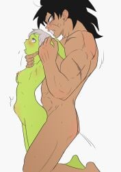 1boy 1girls ahe_gao ambiguous_penetration arms_above_head arms_behind_head arms_held_back arms_up black_hair breasts broly broly_(dragon_ball_super) bulge bulging_belly cheelai choking choking_while_penetrating completely_nude completely_nude_female completely_nude_male dominant dominant_male dragon_ball dragon_ball_super eyes_rolling_back female from_behind_position fucked_from_behind grabbing grabbing_from_behind grabbing_neck green_skin large_penis larger_male male motorcycle_position muscular muscular_male neck_grab nipples nude nude_female nude_male pink_mousse prison_guard_position purple_eyes rough_sex scar scars scars_all_over short_hair size_difference small_breasts smaller_female spiky_hair stomach_bulge submissive submissive_female throat_grab white_hair