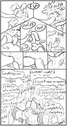 2010 anthro athletic big_breasts biped black_and_white bouchee breast_milking breasts comic cum cum_in_mouth cum_inside dialogue double_penetration duo ear_piercing ejaculation english_text fellatio female forced forced_oral fucked_silly hi_res lactating lagomorph lagotrope leporid mammal milking_tentacles moan monochrome monster multiple_penetration neck_bulge oral penetration penile piercing rabbit restrained rough_sex screaming sex simple_background spread_legs spreading suspension sweat tentacle tentacle_sex tentacle_sucking_breasts text vaginal_penetration white_background