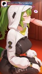 1boy 1girls 2026 ai_generated arknights arknights:_endfield artist_name blowjob blowjob_face blush breasts bust chest closed_eyes cock dick electroworld erection fellatio female fluorite_(arknights:_endfield) green_hair heart hi_res high_quality high_resolution highres hood hoodie licking oral oral_sex patreon patreon_username penis stable_diffusion straight sucking tongue tongue_out watch watermark wristwatch