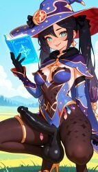 mona (genshin impact) from genshin impact by cuaker
