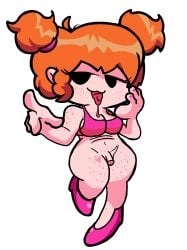 1futa :3 bottomless d-side_girlfriend drool edited edited_art edited_official_artwork flaccid flaccid_penis freckles friday_night_funkin friday_night_funkin_(d-side) friday_night_funkin_mod futanari ginger ginger_hair guestuser360 light-skinned_futanari pink_bra pink_heels saliva saliva-string solo solo_focus tagme