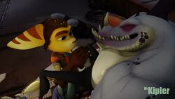 2021 2boys 3d animated anthro draz713 fellatio furry gay green_eyes lombax male male_only mrkipler penis ratchet_(ratchet_and_clank) ratchet_and_clank shorter_than_30_seconds tagme tail thugs-4-less tongue_out video video_games yaoi