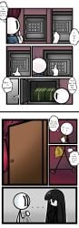 background comic_page henry_stickmin henry_stickmin_(game) idk_what_to_tag_it jonathanxp money_bag monochrome morgana_moreau_(jonathanxp) stickman think_bubble white_background white_body