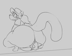 2d_animation ambiguous_gender animated anthro ass balls baseball_cap big_butt bottomless bottomless_anthro bottomless_male butt_smother canid canine closed_eyes clothed clothing crouching duo face_in_ass facesitting fox fur genitals hair hand_on_butt hat headgear headwear huge_butt iamapoliceman looking_down looking_down_at_another lying lying_on_ground male male/ambiguous mammal monochrome on_back on_ground ponytail procyonid raccoon sitting_on_another smothering tail tail_motion wide_eyed