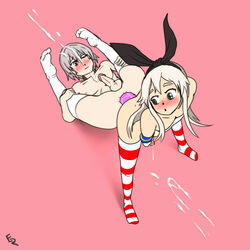 dildo dildo_in_ass ernesto_(artist) femboy girly kantai_collection my_teen_romantic_comedy_snafu shimakaze_(kantai_collection) sissy totsuka_saika trap trap_on_trap yaoi