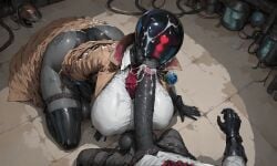 ai_generated blowjob cum cum_in_mouth deadlock futanari mcgold4553 paradox_(deadlock) valve