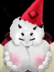 big_breasts big_nipples blowjob boobjob cum furry girl goat necromancer red_hat roblox shy tagme tower_heroes white_body white_fur white_hair wizard_hat