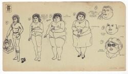 1girls disguise dress earrings english english_text fat_belly fat_face fat_female fat_suit fat_thighs female high_heels inflatable jaytee makeup sunglasses transformation transformation_sequence wig