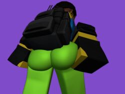 1girls 3d ass brown_hair dummies_vs_noobs female female_only gaia_(dummies_vs_noobs) noob roblox roblox_game robloxian solo stonercrimm tactical_gear tagme thighs
