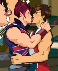 brandon_(winx_club) cheating_boyfriend cheating_boyfriends clothed gay kisscember2022 lilprincyvi male male_only men_kissing riven_(winx_club) tongue_suck winx_club yaoi