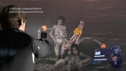 1boy 2girls 2girls1boy 3d 3d_(artwork) 3d_model 3d_render bad_end corrupted corruption deborah_harper defeated defeated_heroine enemy_conversion female fully_clothed fully_nude gun happy_expression helena_harper infected infection leon_scott_kennedy liquid male mind_alteration mind_break mind_broken pointing_gun raining reivoxel resident_evil resident_evil_6 scared_expression tentacle tentacles transformation transformed wet wet_body wet_clothes wet_clothing wet_skin