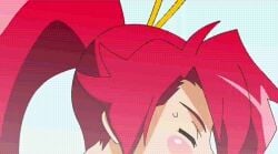 1girls :>= animated blush breasts censored fellatio female huge_breasts jyubei oral oral_sex red_hair sex space_yoko sweat tengen_toppa_gurren_lagann yoko_littner