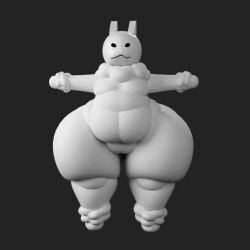 1boy 3d 3d_(artwork) belly big_belly fat fat_ass fat_male gubby_(roblox) hyper hyper_ass hyper_thighs koreyvee lagomorph male male_only tagme thick thick_ass thick_thighs thighs video white_body white_fur
