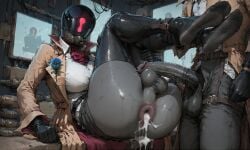 after_anal ai_generated cum cum_in_ass deadlock feet futanari intersex mcgold4553 paradox_(deadlock) valve
