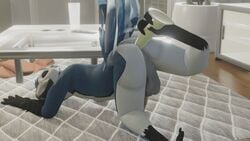 16:9 3d anal anal_masturbation anal_sex animated anthro ass avian backsack balls beak bird blue_feathers blue_jay corvid digitigrade dildo erection feathers jay_(bird) jigglebonez male male_only masturbation new_world_jay nude penetration penis sex_toy solo