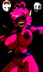 1girls 2demons animation_meme_community areolae female hb-viper large_breasts slendytubbies