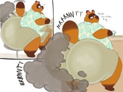 animal_crossing animal_crossing_new_horizons ass_bigger_than_head big_ass blush_lines fart_everywhere farting fat gay megacoolbear_(artist) relief relieved tom_nook