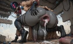 after_anal ai_generated cum cum_in_ass deadlock feet futanari gaping_anus mcgold4553 paradox_(deadlock) valve