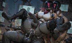 ai_generated anal cum cum_in_ass deadlock feet futanari intersex mcgold4553 paradox_(deadlock) valve