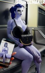 3d candid circumcised futanari long_penis overwatch public sourcemaker widowmaker