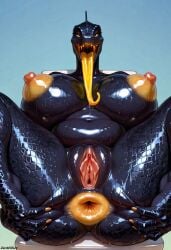 1girls ai_generated anthro anus belly breasts darkeffect donut_anus dragon_girl female_only looking_at_viewer navel nude nude_female open_mouth pussy reptile saliva scalie solo solo_female solo_focus spreading spreading_ass sweat thick_thighs tongue tongue_out yellow_anus yellow_nipples yellow_pussy yellow_tongue