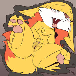 1:1 1girls 2019 ahe_gao anus ass blush clitoris dipstick_tail feet female female_only fennekin feral fuf fur furry half-closed_eyes hi_res lying masturbation multicolored_tail nintendo on_back orange_eyes original_character paws pokémon_(species) pokemon pokemon_(species) pokemon_xy pussy pussy_juice rubber slime solo text thick_thighs tongue tongue_out vaginal_masturbation vaginal_penetration video_games watermark wet wide_hips yellow_fur