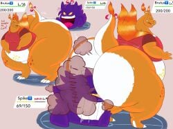 ass_bigger_than_head big_ass brutus_(megacoolbear) charizard dynamax dynamax_pokemon farting farting_in_face farting_on_another fat gay gengar macrophilia megacoolbear_(artist) pokemon_battle spike_(megacoolbear)