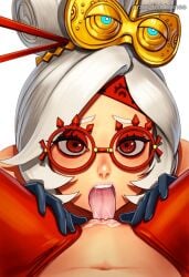 ai_generated eating_pussy glasses purah purah_(tears_of_the_kingdom) the_legend_of_zelda zelda_(tears_of_the_kingdom)