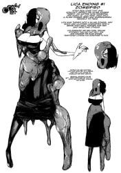 bad_end bad_ending clothing corruption defeated defeated_heroine dress dripping enemy_conversion futanari infected intersex lica_(oozed) oozed penis_in_clothes slime slime_zombie zombie zombification