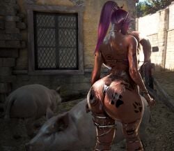 3d bdo bimbo black_desert_online blonde_hair body_writing boobs_bigger_than_head breasts cow_ears cow_horns cow_print cow_tits cum_on_body cum_on_breasts cum_on_face cum_on_thighs cumdumpster dark_elf degradation elf elves female free_use gold_bikini huge_breasts humiliation interracial no_consent onahole pig_nose pigs pregnant pregnant_belly qos qos_tattoo queen_of_spades raceplay ranger_(black_desert) screencap screenshot sperm_tattoo succubus succubus_horns tattoo tattoos toilet urinal used_as_an_object video_game yourbdowhore