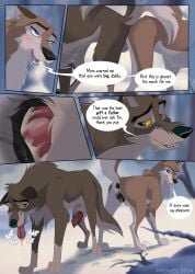 1boy after_sex age_difference aleu_(balto) animal animal_ears anus arfaxel balto balto_(film) blue_eyes brown_hair canid canine canine_penis canine_pussy canis comic daughter english_text fangs father father_and_daughter female feral feral_on_feral fur half-erect incest knotting looking_at_viewer male male/female open_mouth penis pussy sex sharp_teeth sheath smile speech_bubble tail teeth tongue tongue_out vaginal_penetration watermark web_address wolf yellow_eyes