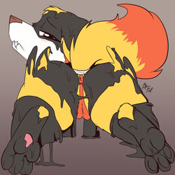 1:1 1girls 2019 ass bite biting_lip cameltoe clothed clothed_feral clothing collar dipstick_tail feet female female_only fennekin feral fuf fur furry gradient_background hi_res legwear lips looking_back mask multicolored_tail negligee nintendo orange_eyes original_character panties paws pokémon_(species) pokemon pokemon_(species) pokemon_xy pussy pussy_juice rear_view rubber simple_background slime solo text thick_thighs transformation underwear video_games watermark wet white_fur wide_hips yellow_fur