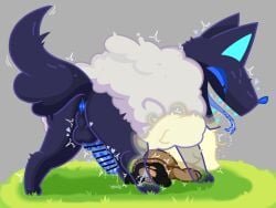 2boys after_sex animal_genitalia animal_penis animate_inanimate anthro anus ass ballsack behind_view bestiality bigger_male black_fur blonde_hair blue_penis canine clothed clothed_sex clothing cock cookie cookie_humanoid cookie_run cookie_run_kingdom cum cum_in_ass cum_inside devsisters dick digital_drawing digital_media dubious_consent ejaculation feral feral_on_anthro feral_on_humanoid feral_penetrating food_humanoid genital_fluids genitals grass heart_symbol implied_anal implied_sex interspecies knot knotted_cock knotted_penis laying_down laying_on_stomach lorennsfw male male_feral male_only older_feral penis pixiv pixiv_link puffy_anus pure_vanilla_cookie ripped_clothing ripped_pants size_difference smaller_male tongue tongue_out tremble_spikes trembling url yellow_hair young young_male younger_anthro younger_male zoophilia