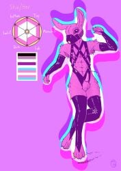 abs absurd_res animal_genitalia animal_penis anthro asexual_pride_colors bodily_fluids erection full-length_portrait furry gag genital_fluids genitals harness hi_res jumping lagomorph leather leporid lgbt_pride male mammal omnisexualotter penis portrait precum pride_color_flag pride_colors rabbit solo transgender_pride_colors