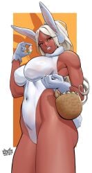 1girls dude-doodle-do easter miruko my_hero_academia rabbit_ears rumi_usagiyama solo