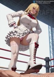 ai_generated animated boxing_ring defeated defeated_hero dominant dominatrix emilie_de_rochefort female female_domination femdom footjob footjob_with_legwear humiliation large_penis mixed-sex_combat mixed_wrestling phantom_draft submissive_male tagme tekken tekken_7 tekken_8 trample trampling video wrestling wrestling_ring