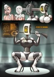 ass ass_expansion assimilation axiomtf breast_expansion breasts cleavage corruption cybernetic_corruption cybernetic_transformation female gender_transformation glados glados_(humanoid) hair_loss huge_ass huge_breasts humanoidized identity_death latex lip_expansion mtf_transformation portal_(series) robot robot_girl robot_transformation robotization tagme tech_control thigh_expansion transformation transformation_sequence