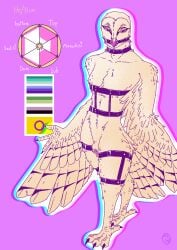 absurd_res andromorph anthro aromantic_pride_colors avian ball_gag barn_owl beak bird cuntboy full-length_portrait gag hi_res intersex intersex_pride_colors lgbt_pride nude omnisexualotter owl portrait pride_color_flag pride_colors solo tyto tytonid vincian_pride_colors wings