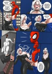 ava_ayala big_ass big_breasts big_penis black_cat_(marvel) boobjob comic comic_page cum_on_body cum_on_breasts cum_on_face english_text felicia_hardy female hourglass_figure marvel marvel_comics paizuri powerful_cumshot short_hair spider-man spider-man_(series) venomarts00 white_tiger_(marvel) zstorys22