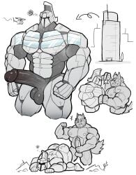 aircraft anthro balls big_muscles big_penis building canid canine darkai erection genitals helicopter hi_res huge_cock huge_muscles humanoid machine macro male muscular muscular_male penis robot solo vehicle vein veiny_muscles veiny_penis