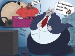 ass_bigger_than_head bear big_ass detective dj fart fat furry humanoid hypnosis megacoolbear_(artist) original_characters