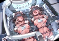 2girls amputee blood brain breasts female gore guro huyunokure multiple_girls nipples original quadruple_amputee textless_version