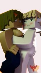 2females 2girl 2girls 2woman anny_(enigma_zxc) big_breasts blender blender3d blender_(software) blender_cycles blue_stockings brown_hair enigma_zxc female female_only girls_only hairclip looking_at_viewer microsoft minecraft mojang naked nipples no_clothes no_clothing no_panties no_pants no_shirt nude nude_female nude_woman original_character original_characters self_upload small_breasts stockings sunny_(enigma_zxc) tagme thighhighs thighs woman_only