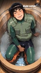 ai_generated bathing bathtub gay gay_male might_guy naruto naruto_(classic) naruto_(series) naruto_shippuden straight yaoi