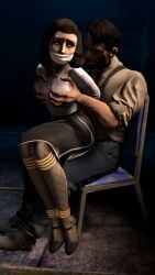 1boy 1girls 3d atlas_(bioshock) bioshock bioshock_infinite busty elizabeth_comstock female hourglass_figure male sitting tagme torurnech wide_hips