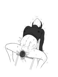 birth female fuccbou labor legs_apart legs_spread monochrome pregnant pregnant_belly pregnant_female public public_exposure public_humiliation sketch_lines tagme