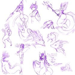 1:1 2016 3_fingers 6_breasts all_fours ambiguous_gender amulet anthro ass ass_up athletic blush breasts canid canine canis cervid clenched_teeth clothing dialogue digitigrade domestic_cat domestic_dog dragon ellen_heart felid feline felis female feral fox group hair hat headgear headwear hi_res hooves horn jumping long_hair looking_at_viewer mammal mane melee_weapon monochrome multi_breast navel nipples nude open_mouth pawpads polearm pussy short_hair simple_background sketch smile snout spear standing surprise teeth thick_thighs transformation watsup weapon white_background wide_hips wolf